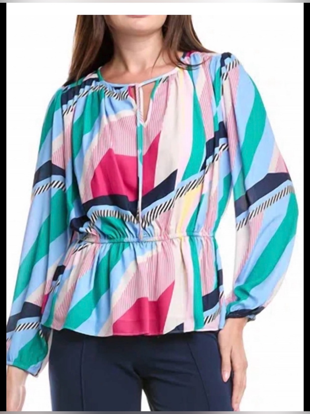 T Tahari womens Pleated Blouse. Excellent condition